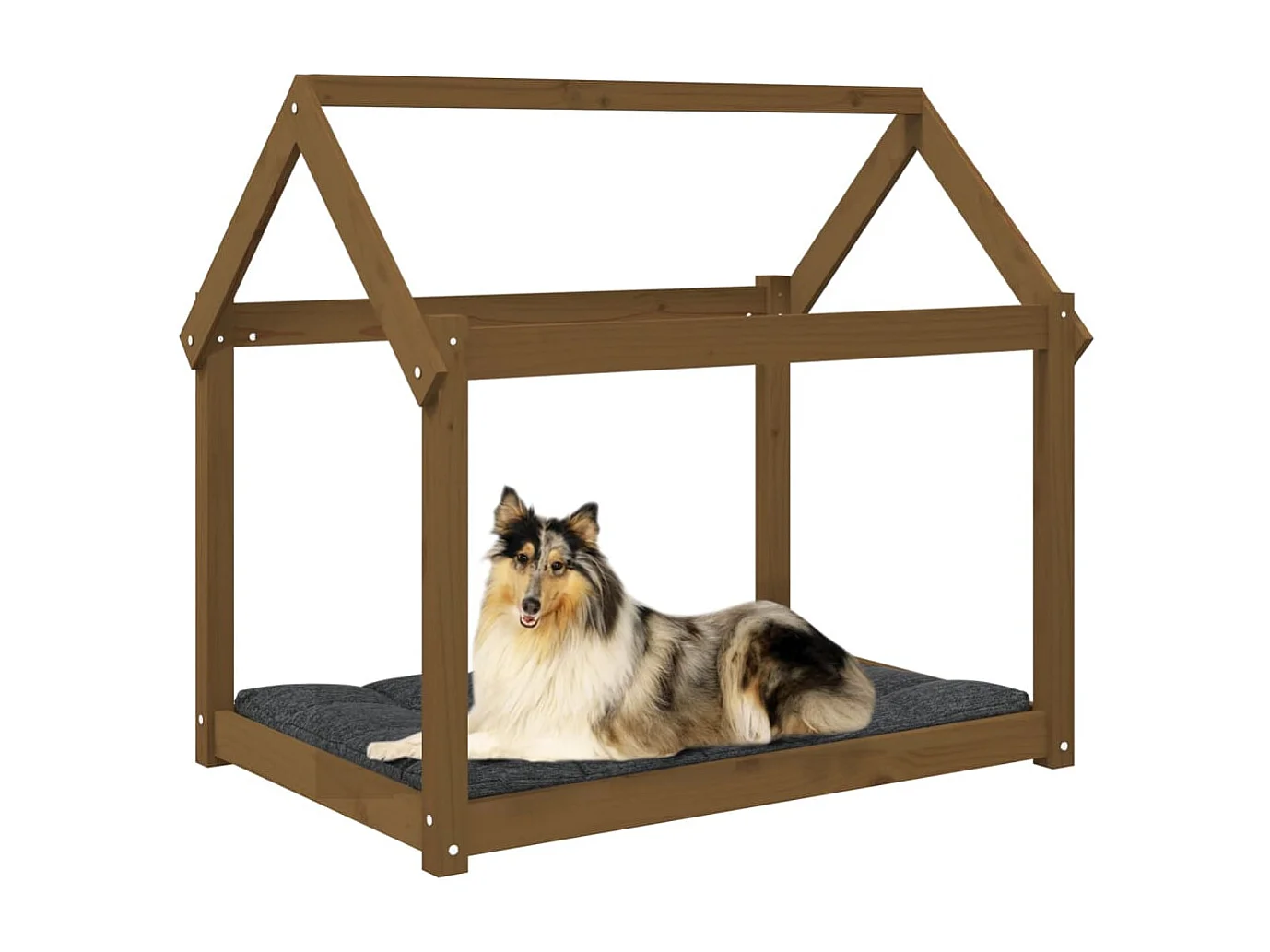 Naomi  Lit pour cen Marron miel 101x70x90 cm Bois de pin solide