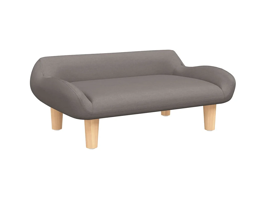 Kessel  Cama para perros de tela gris taupe 70x40x24 cm