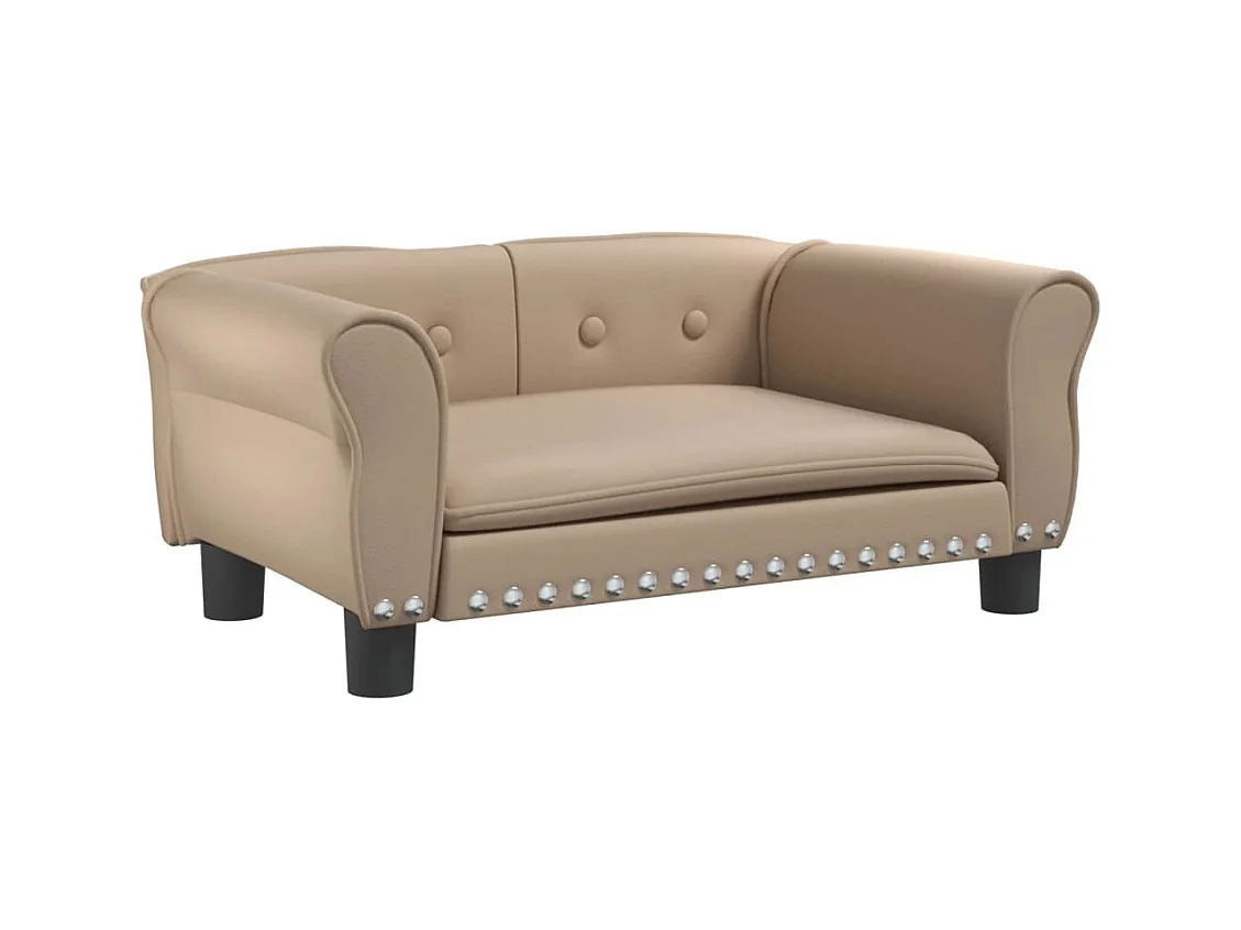 West Branch  Cama para perros de cuero sintético color capucno 70x45x30 cm