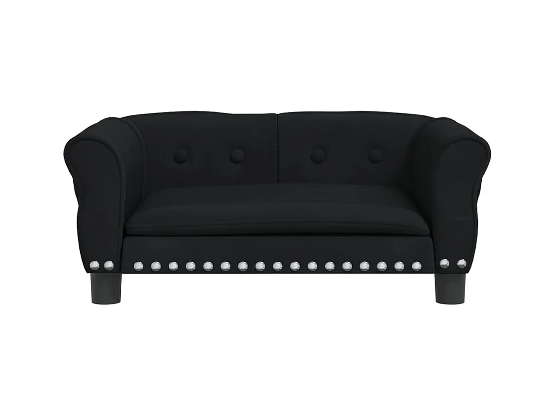 West Branch  Lit pour cen noir 70x45x30 cm velours