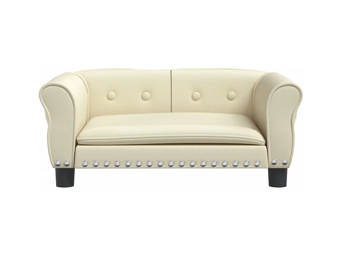 West Branch  Lit pour cen crème 70x45x30 cm similicuir