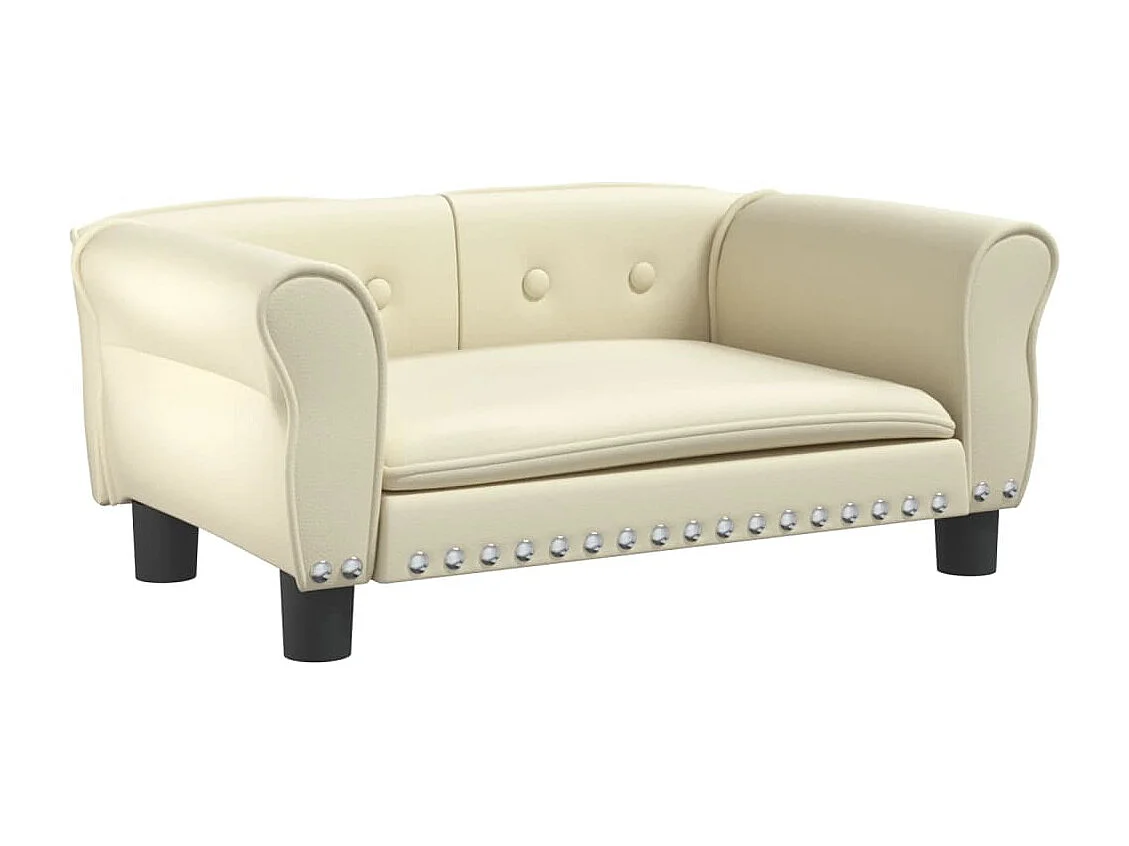 West Branch  Lit pour cen crème 70x45x30 cm similicuir