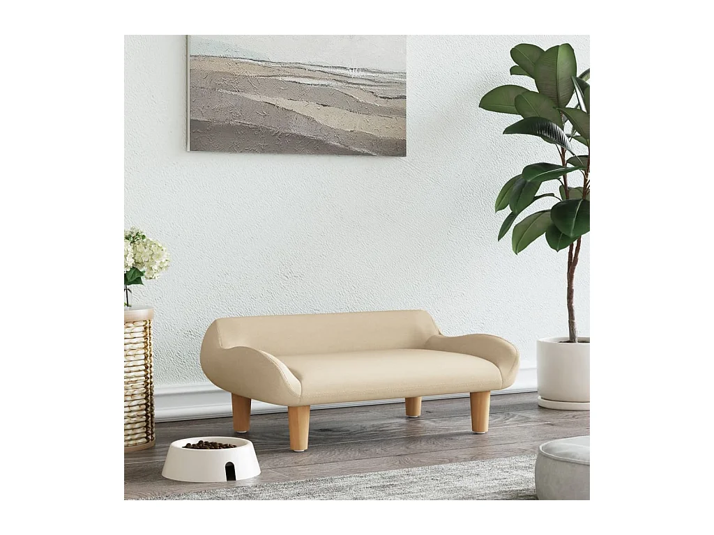 Kessel  Lit pour cen crème 70x40x24 cm tissu