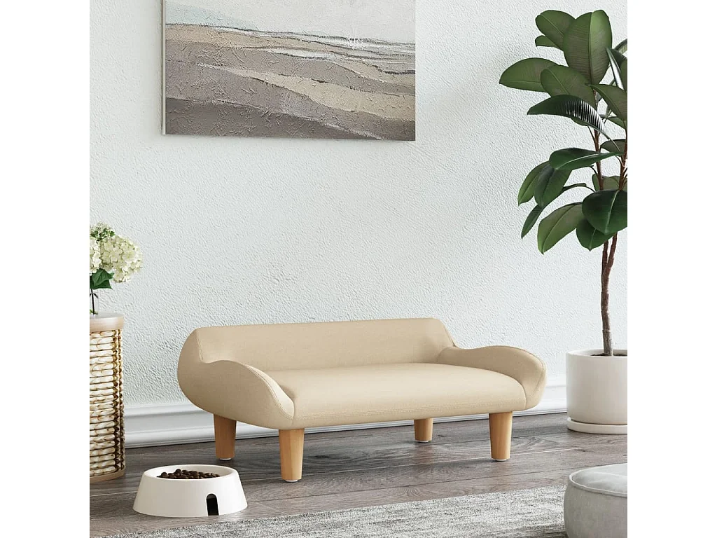 Kessel  Lit pour cen crème 70x40x24 cm tissu