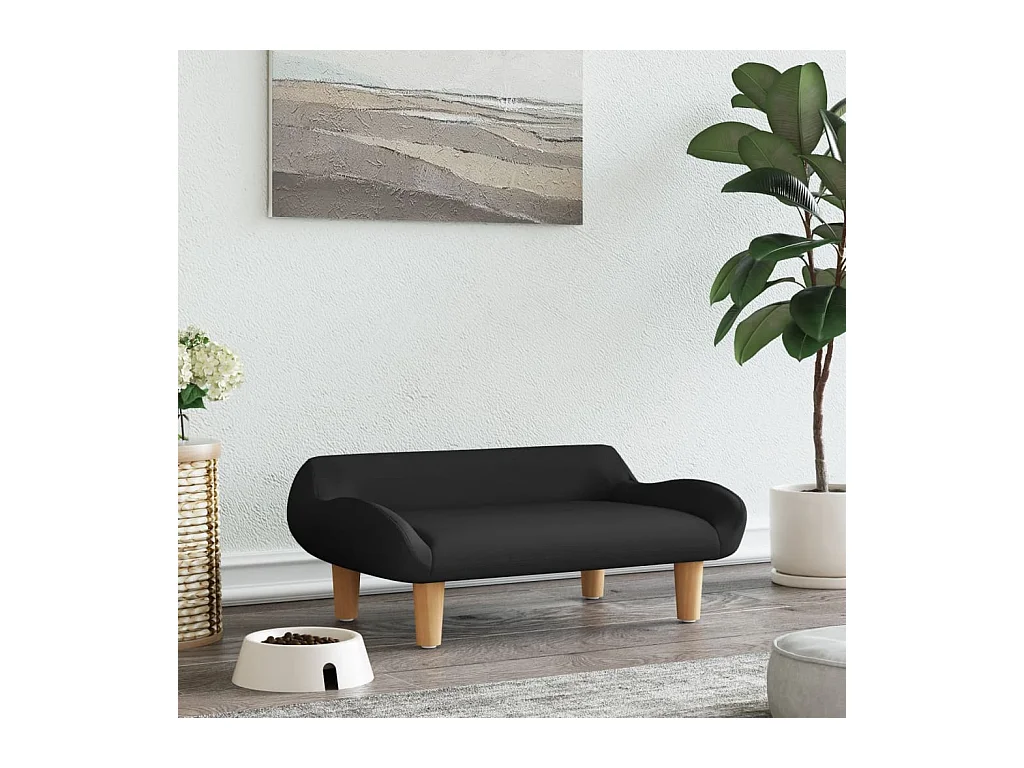 Kessel  Lit pour cen noir 70x40x24 cm tissu