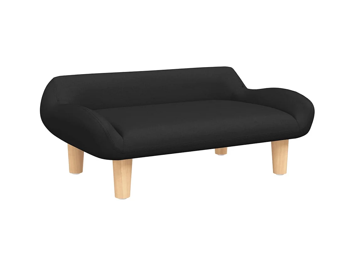 Kessel  Cama para perros de tela negra 70x40x24 cm