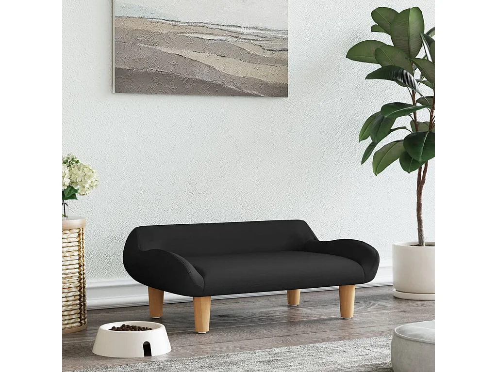 Kessel  Lit pour cen noir 70x40x24 cm tissu