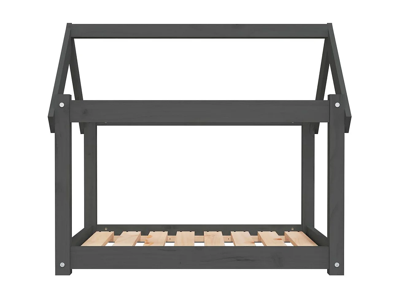 Naomi  Lit pour cen Gris 81x60x70 cm Bois de pin solide