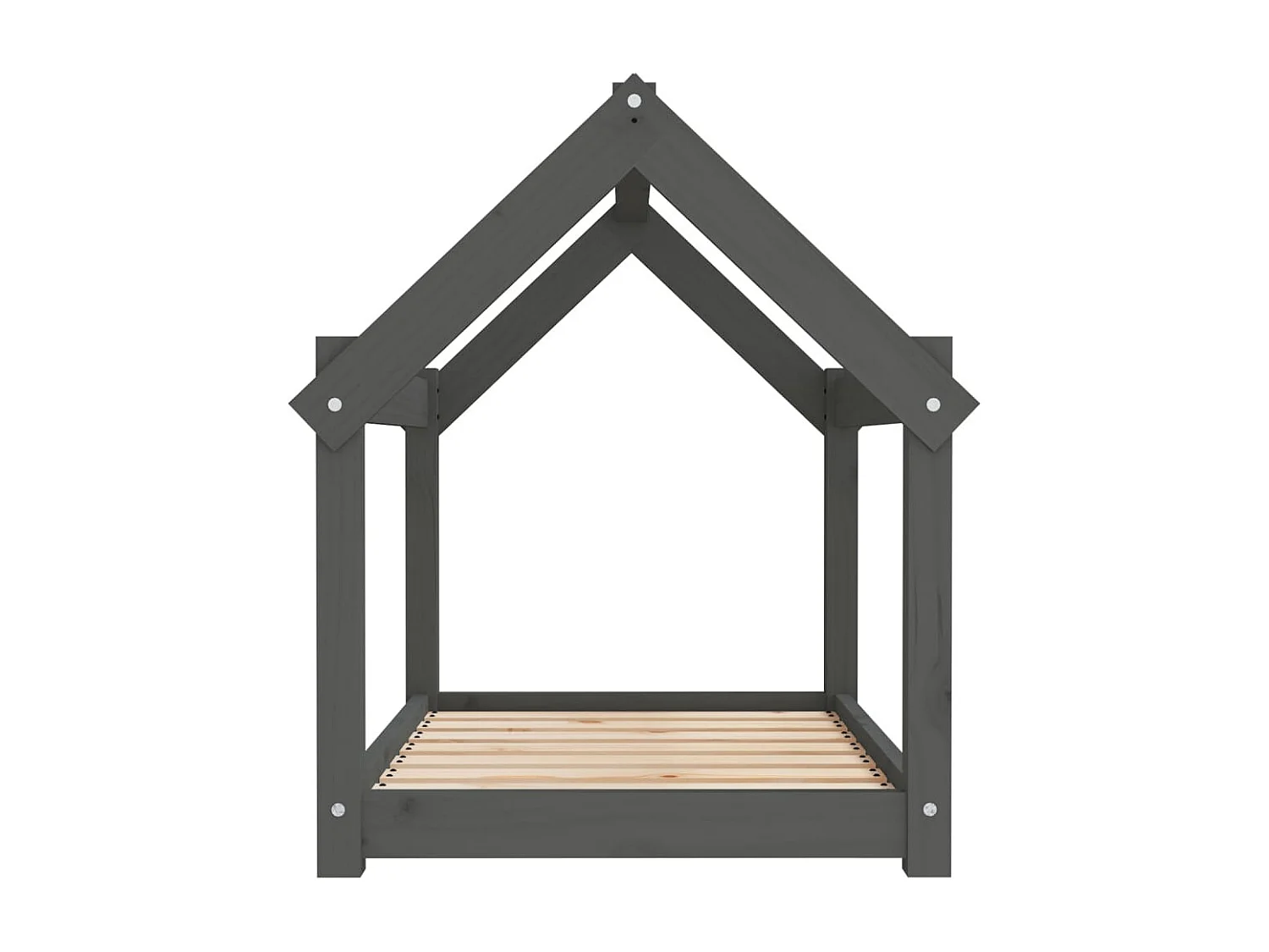 Naomi  Lit pour cen Gris 81x60x70 cm Bois de pin solide