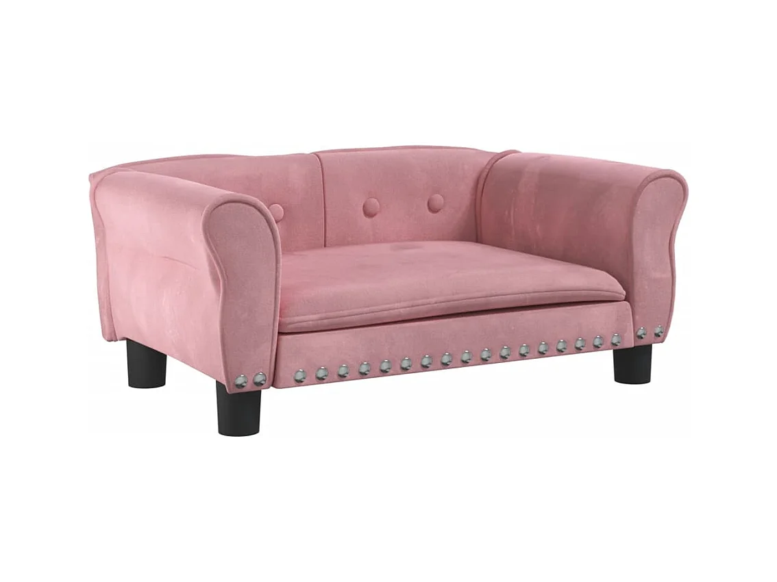 West Branch  Lit pour cen rose 70x45x30 cm velours