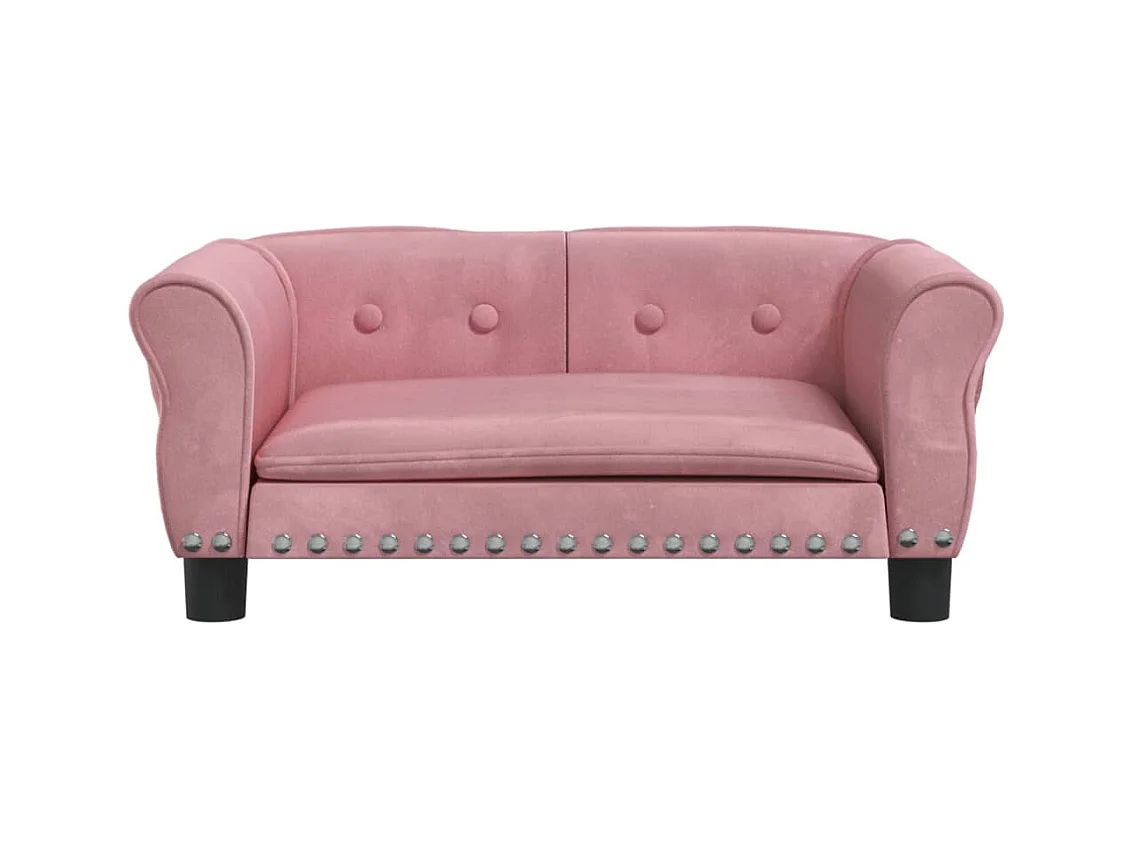 West Branch  Lit pour cen rose 70x45x30 cm velours