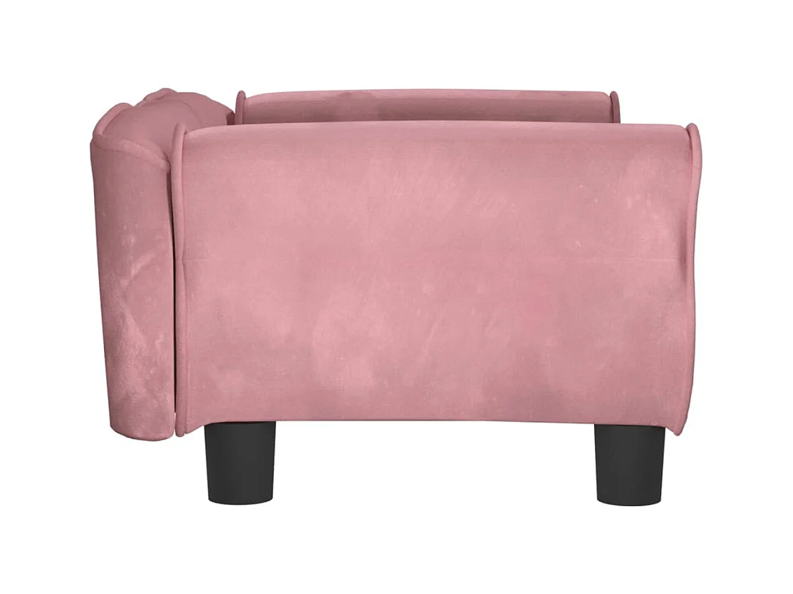 West Branch  Lit pour cen rose 70x45x30 cm velours