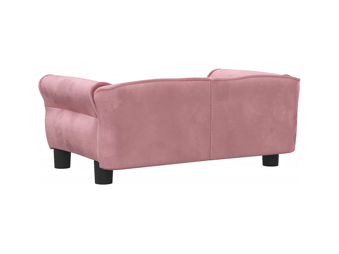 West Branch  Lit pour cen rose 70x45x30 cm velours