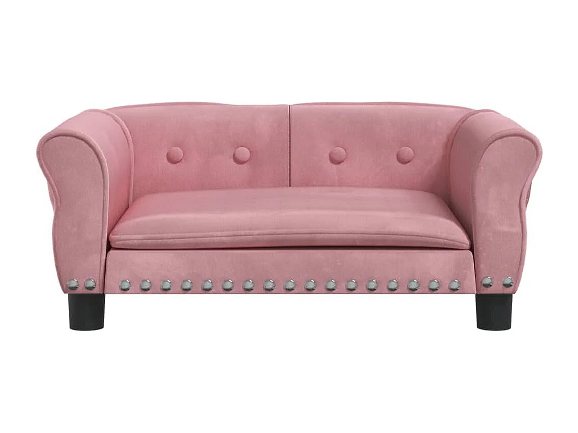 West Branch  Lit pour cen rose 70x45x30 cm velours