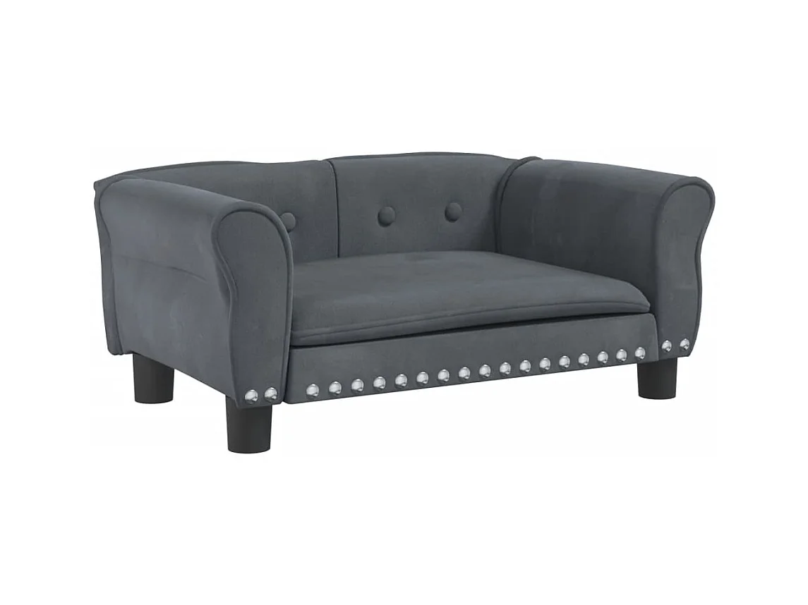 West Branch  Lit pour cen gris foncé 70x45x30 cm velours