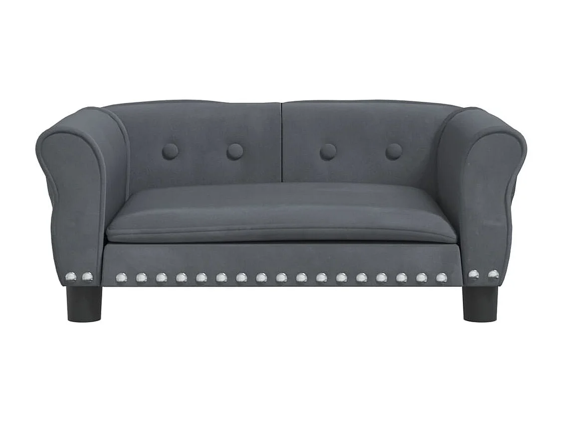 West Branch  Lit pour cen gris foncé 70x45x30 cm velours