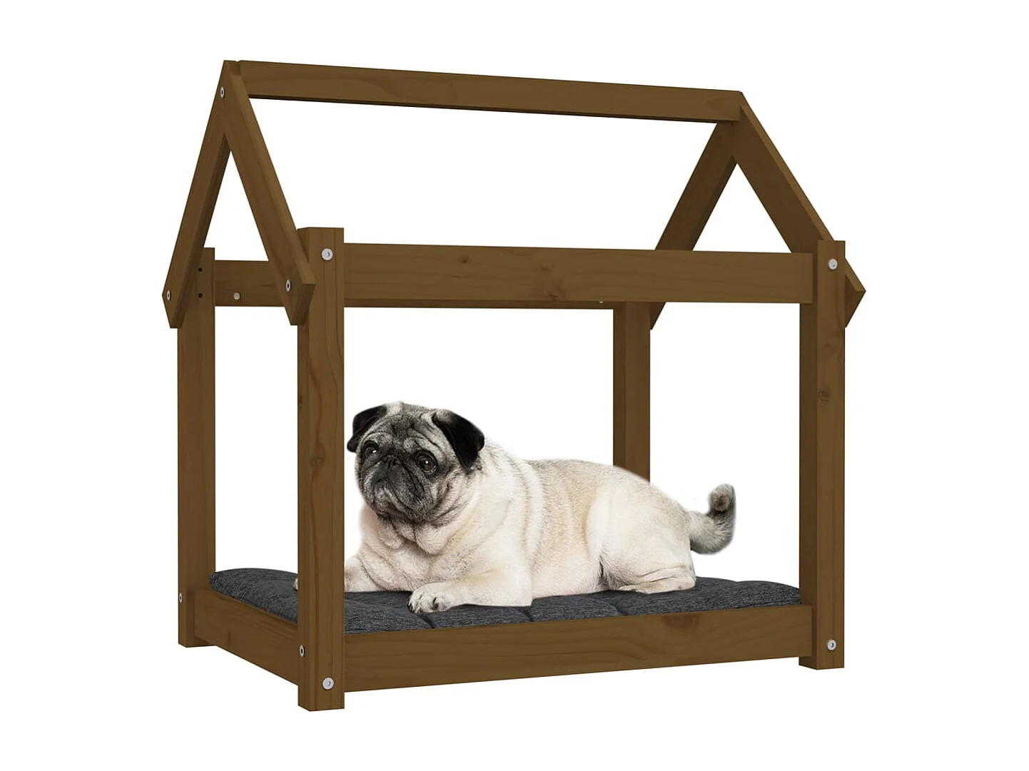 Naomi  Lit pour cen Marron miel 71x55x70 cm Bois de pin solide