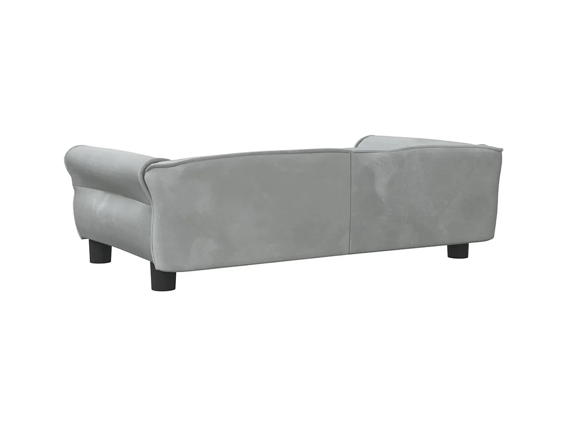 West Branch  Lit pour cen gris clair 95x55x30 cm velours