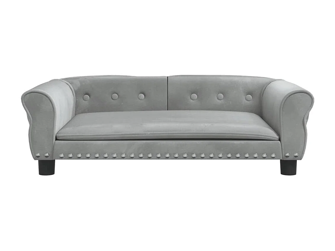 West Branch  Lit pour cen gris clair 95x55x30 cm velours