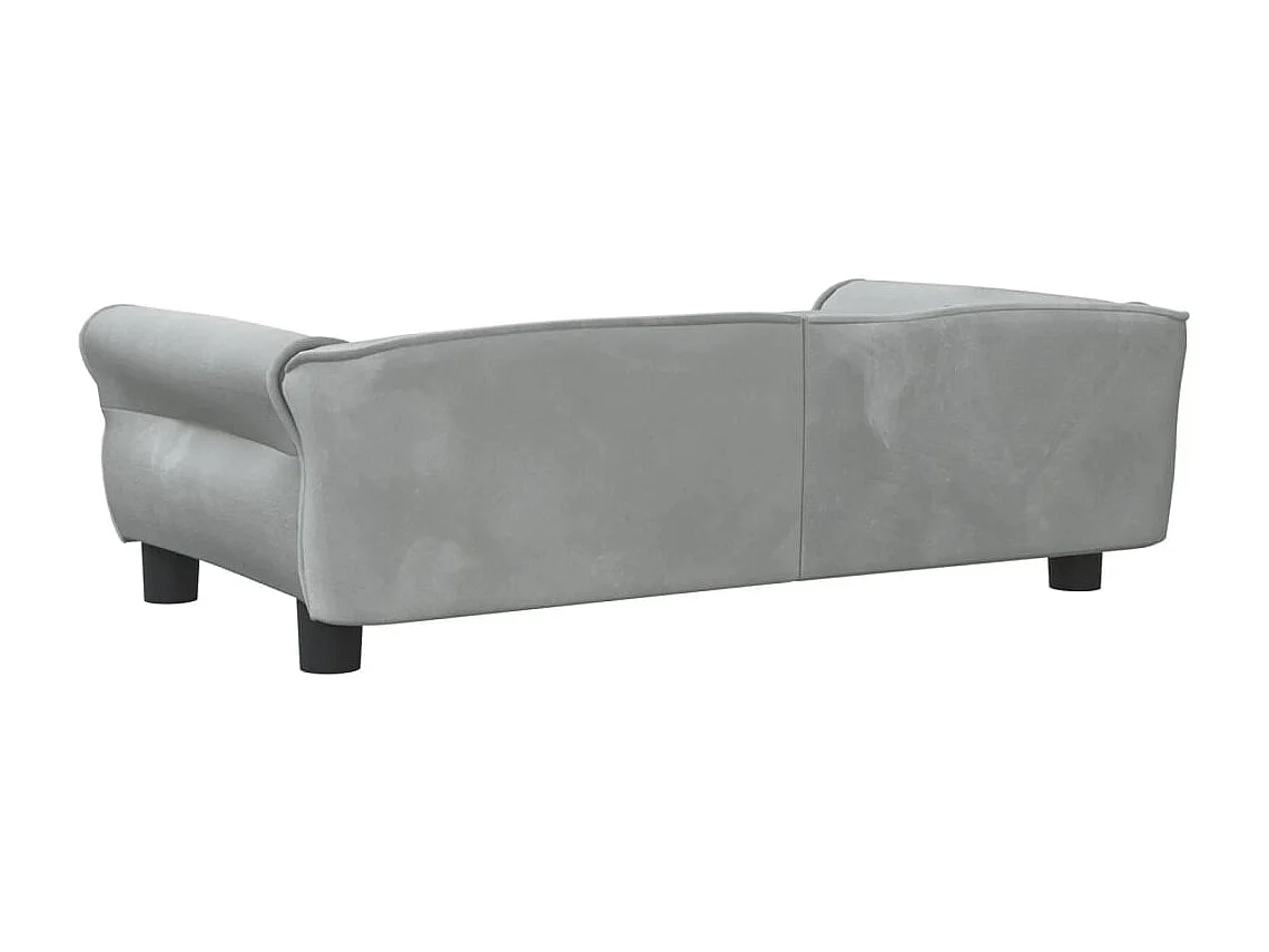 West Branch  Lit pour cen gris clair 95x55x30 cm velours