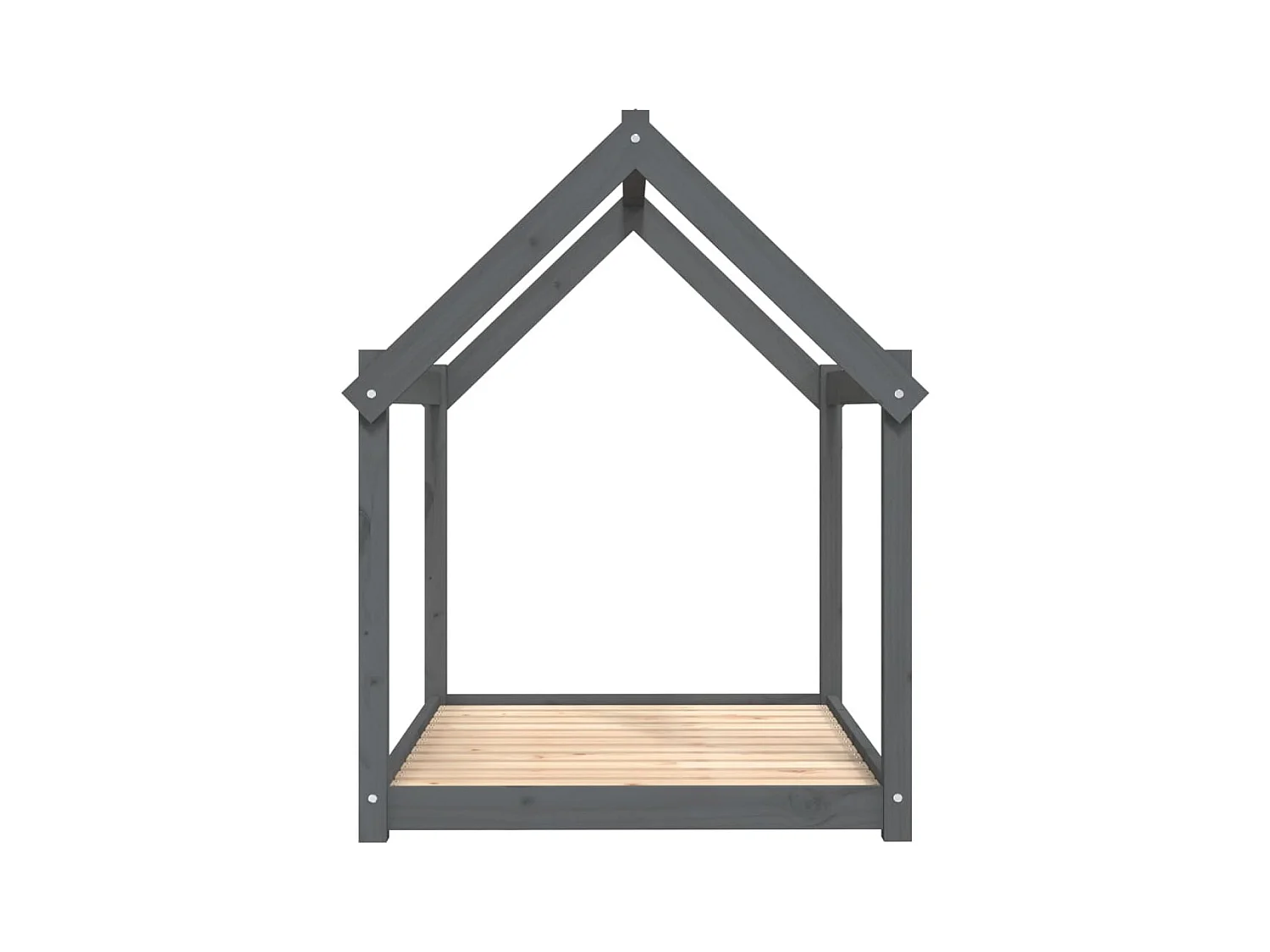 Naomi  Lit pour cen Gris 111x80x100 cm Bois de pin solide