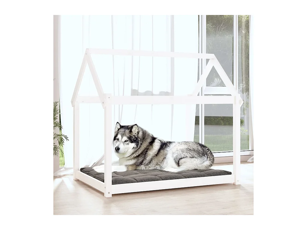 Naomi  Lit pour cen Blanc 111x80x100 cm Bois de pin solide