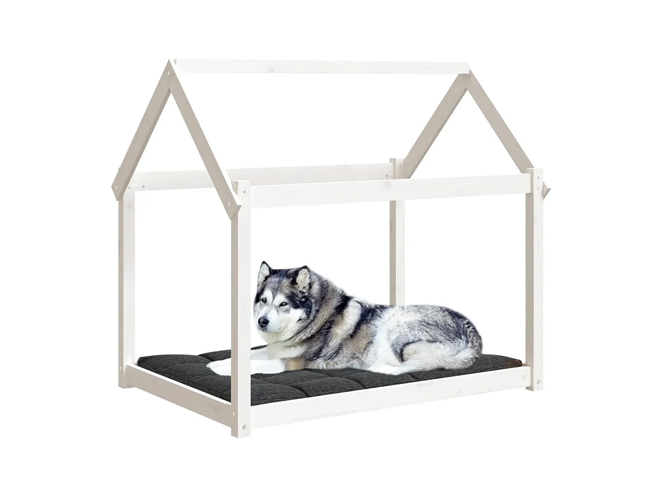 Naomi  Lit pour cen Blanc 111x80x100 cm Bois de pin solide