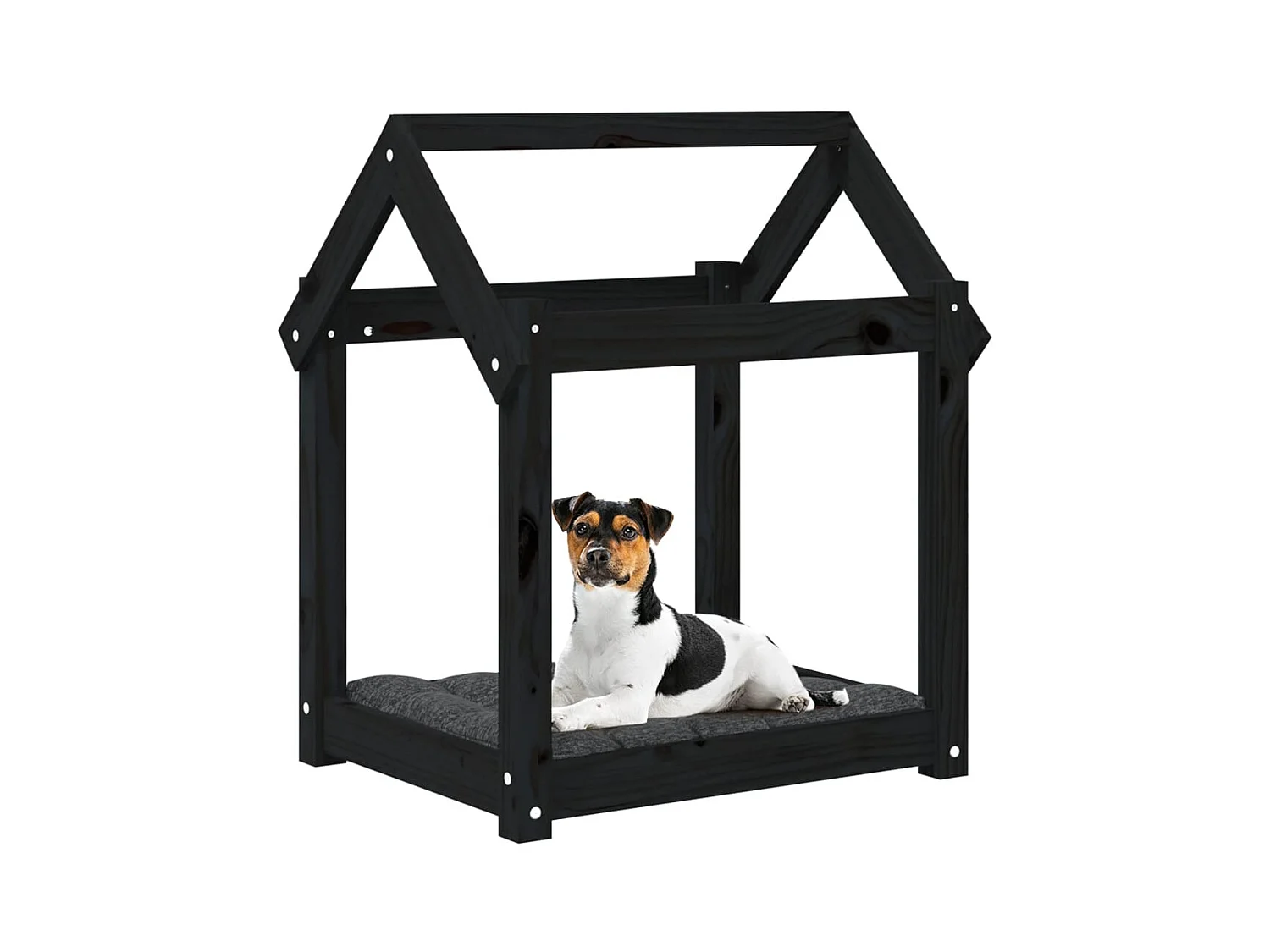 Naomi  Lit pour cen Noir 61x50x70 cm Bois de pin solide