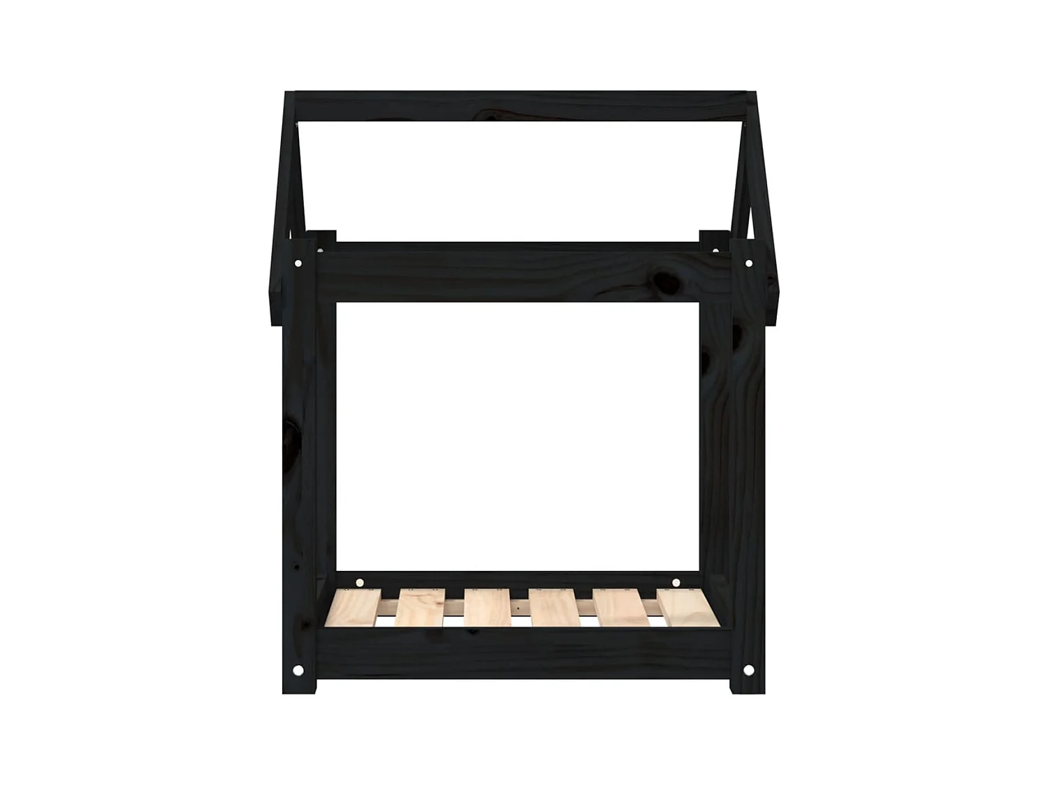 Naomi  Lit pour cen Noir 61x50x70 cm Bois de pin solide