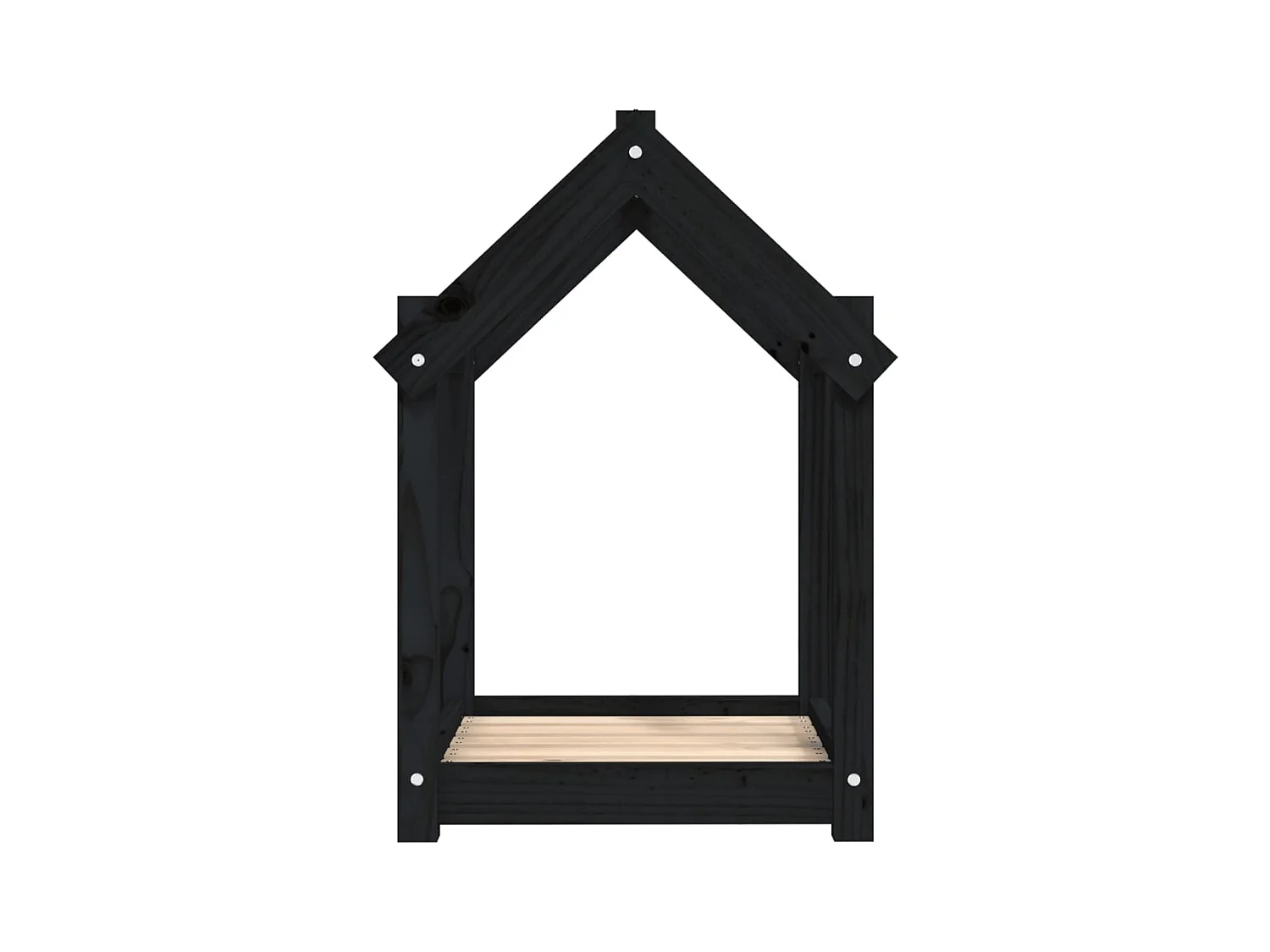 Naomi  Lit pour cen Noir 61x50x70 cm Bois de pin solide