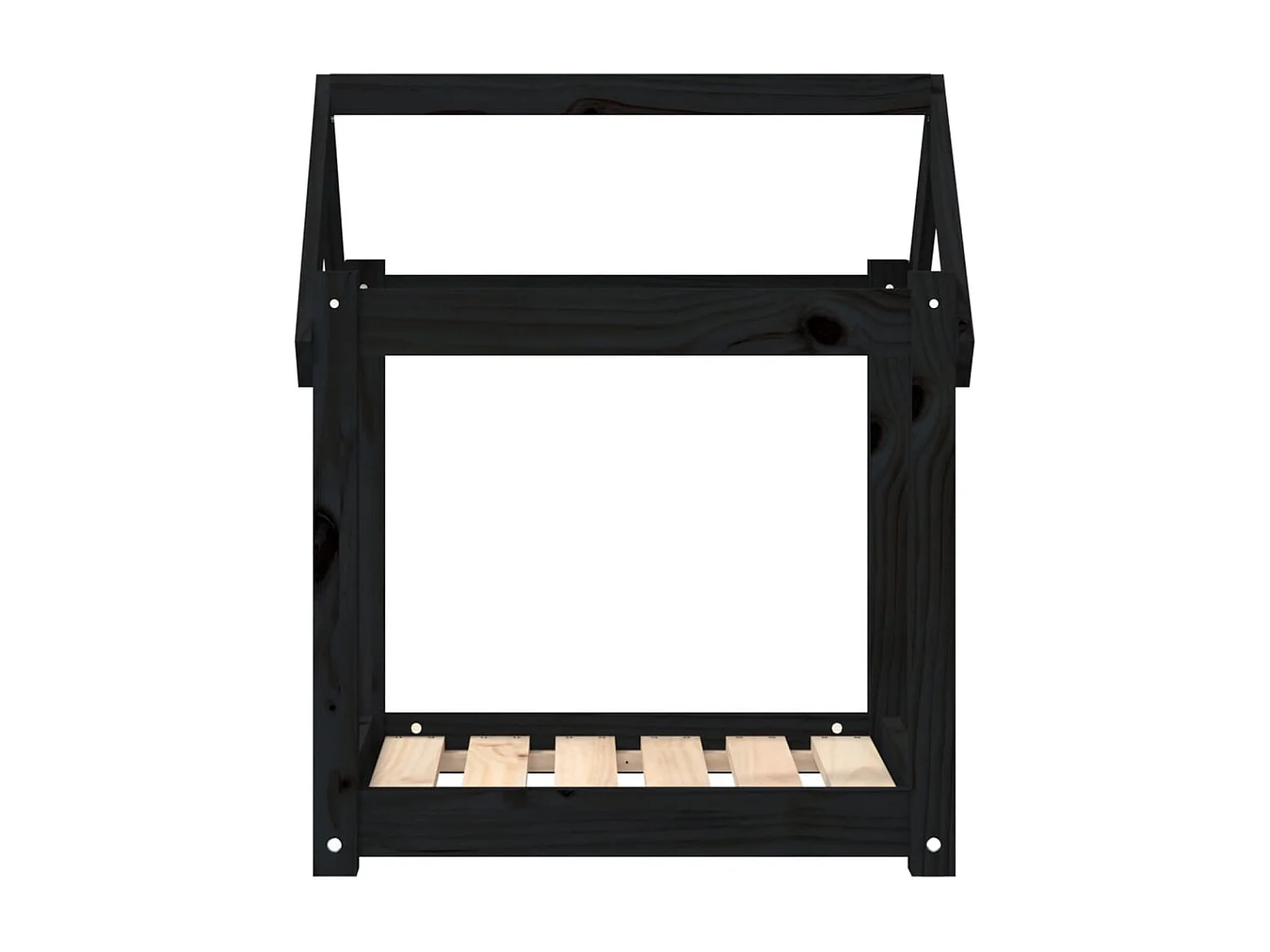 Naomi  Lit pour cen Noir 61x50x70 cm Bois de pin solide