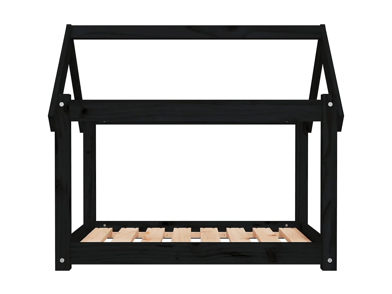 Naomi  Lit pour cen Noir 81x60x70 cm Bois de pin solide