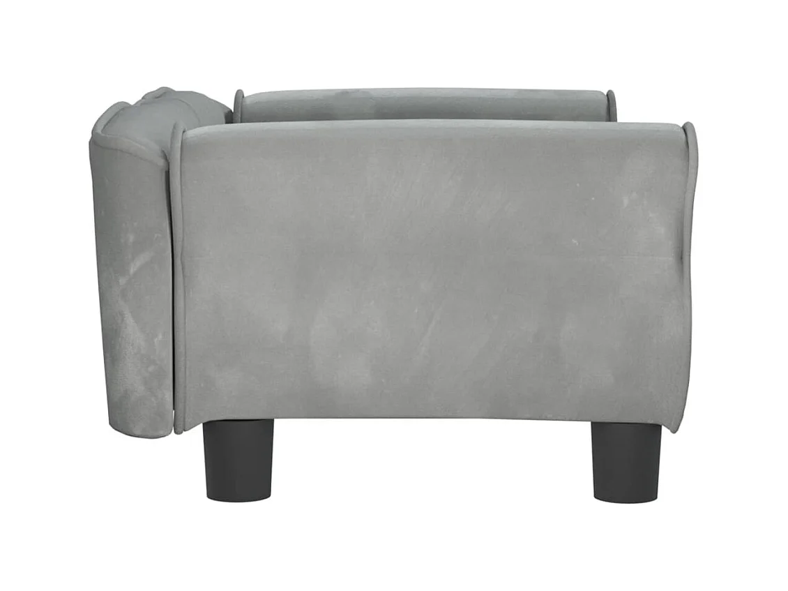 West Branch  Lit pour cen gris clair 70x45x30 cm velours
