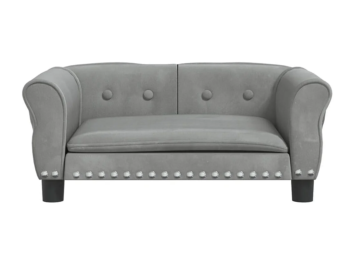 West Branch  Lit pour cen gris clair 70x45x30 cm velours