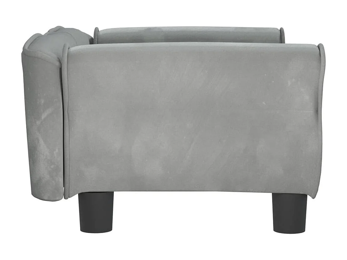 West Branch  Lit pour cen gris clair 70x45x30 cm velours