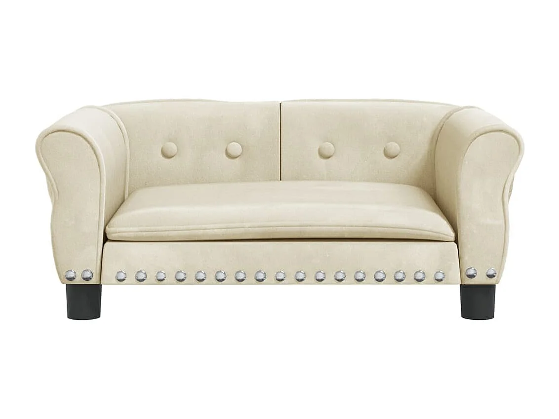 West Branch  Lit pour cen crème 70x45x30 cm velours