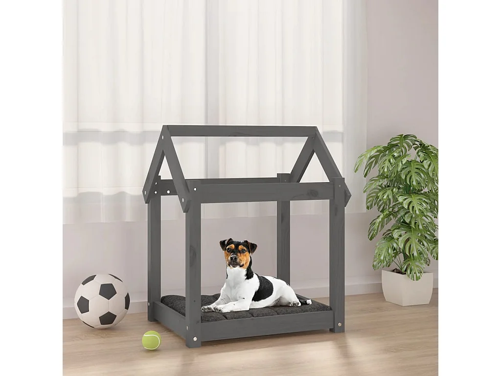 Naomi  Lit pour cen Gris 61x50x70 cm Bois de pin solide