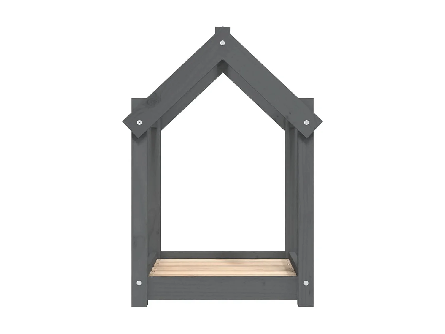 Naomi  Lit pour cen Gris 61x50x70 cm Bois de pin solide