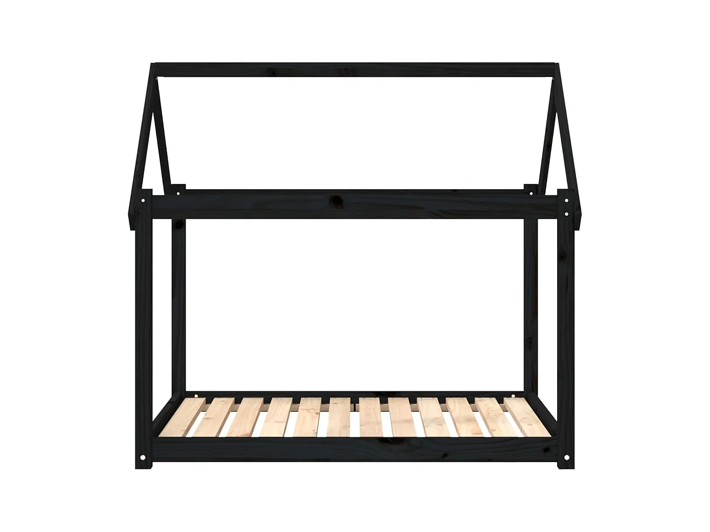 Naomi  Lit pour cen Noir 111x80x100 cm Bois de pin solide