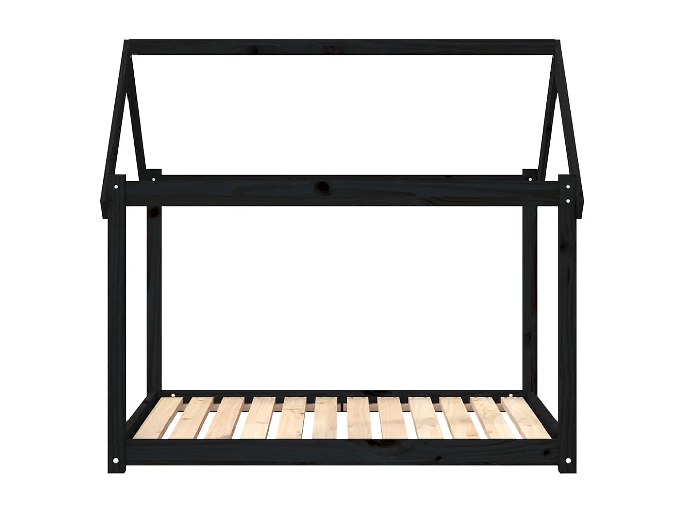 Naomi  Lit pour cen Noir 111x80x100 cm Bois de pin solide