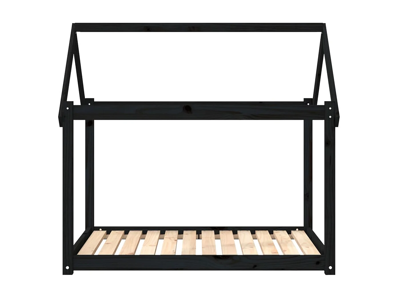 Naomi  Lit pour cen Noir 111x80x100 cm Bois de pin solide