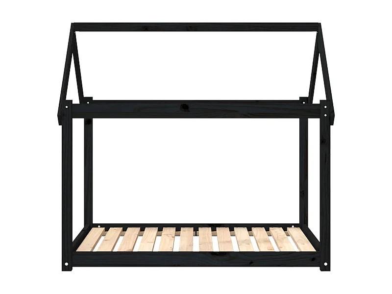 Naomi  Lit pour cen Noir 111x80x100 cm Bois de pin solide