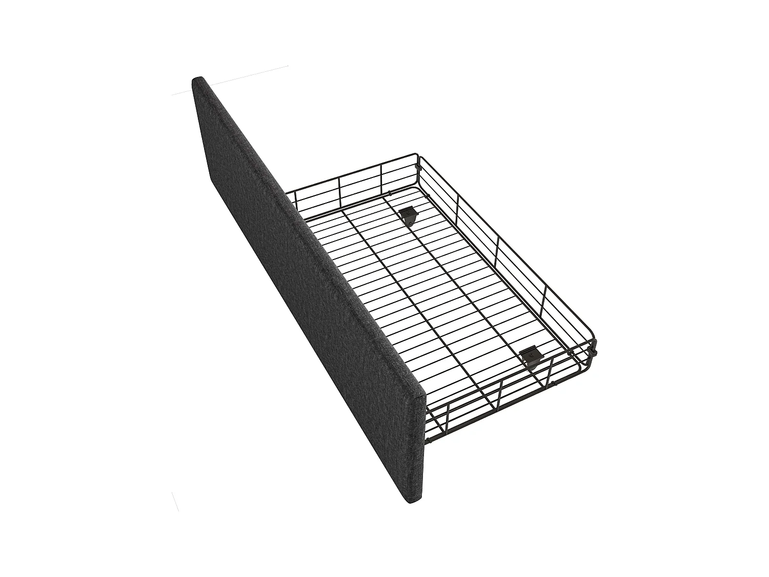 Lit double rembourré, 160 x 200 cm, avec LED et USB, espace de rangement avec tiroirs, lin, gris