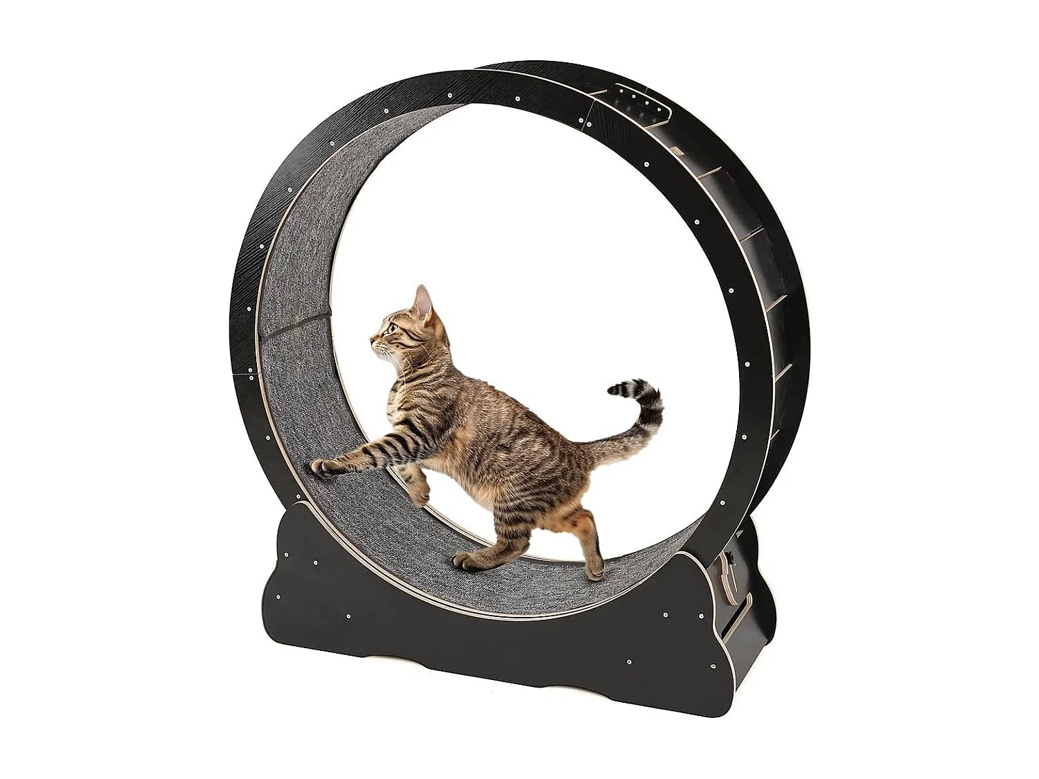 YODOLLA Roue d'Exercice pour Chat 110cm, Roue d'exercice silencieuse pour chats d'intérieur pour santé & divertissement, Noir