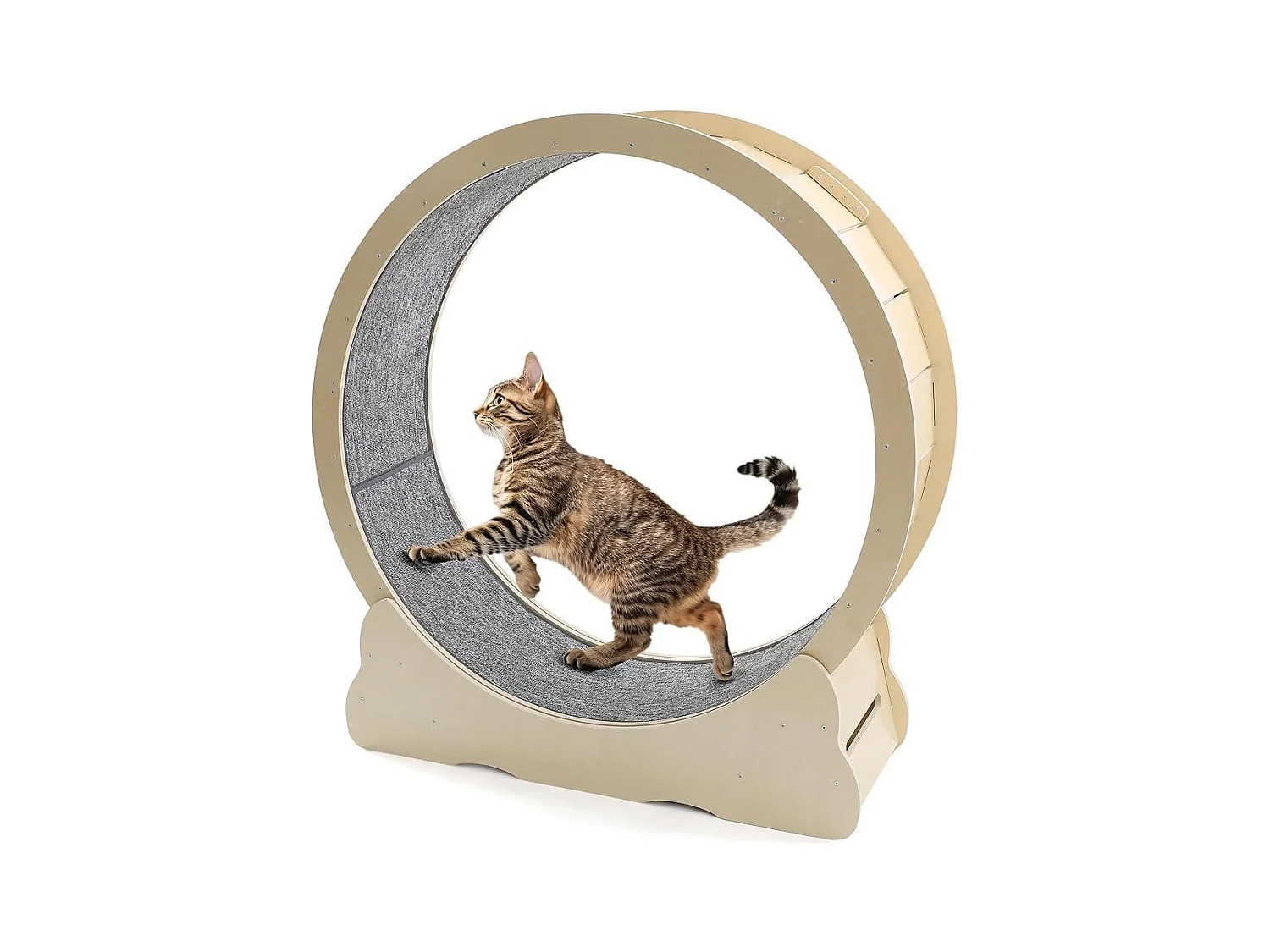 YODOLLA Roue d'Exercice pour Chat 110cm, Roue d'exercice silencieuse pour chats d'intérieur pour santé & divertissement, Beige