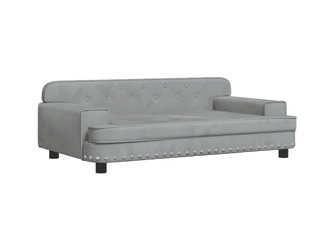 Tenzo  Hondenmand 90x53x30 cm fluweel lichtgrijs