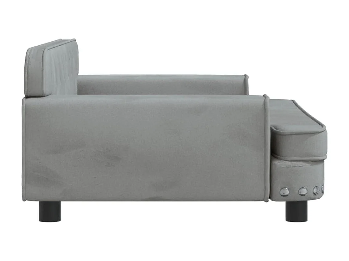 Tenzo  Lit pour cen gris clair 90x53x30 cm velours