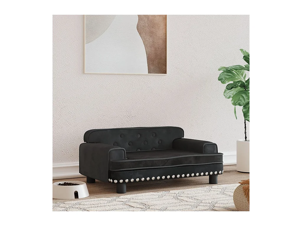 Tenzo  Lit pour cen noir 70x45x30 cm velours