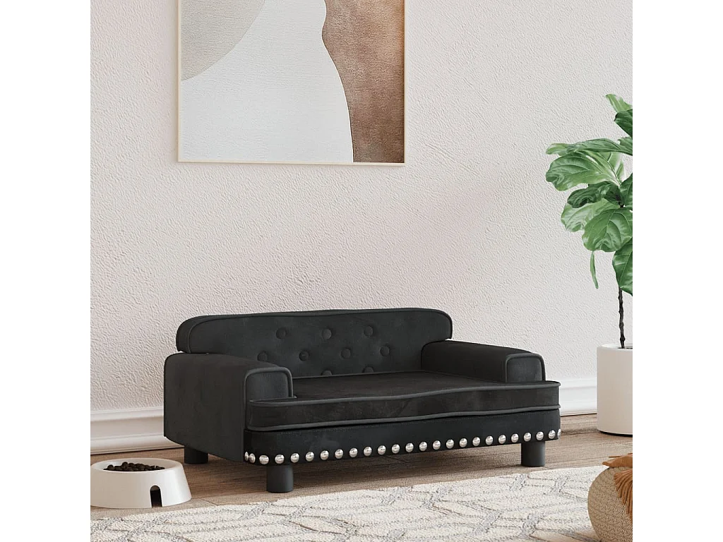 Tenzo  Lit pour cen noir 70x45x30 cm velours