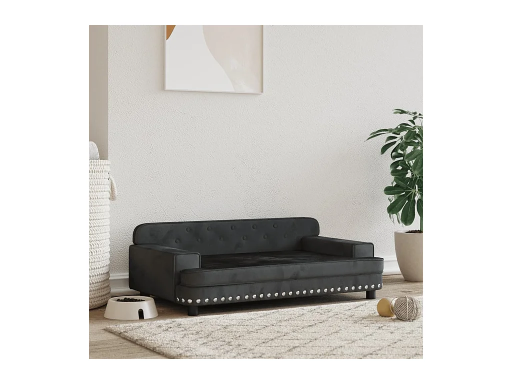 Tenzo  Lit pour cen noir 90x53x30 cm velours
